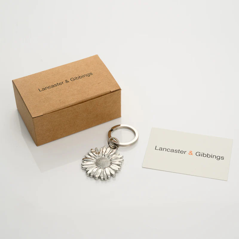 Pewter Key Ring by Lancaster & Gibbings (Daisy)