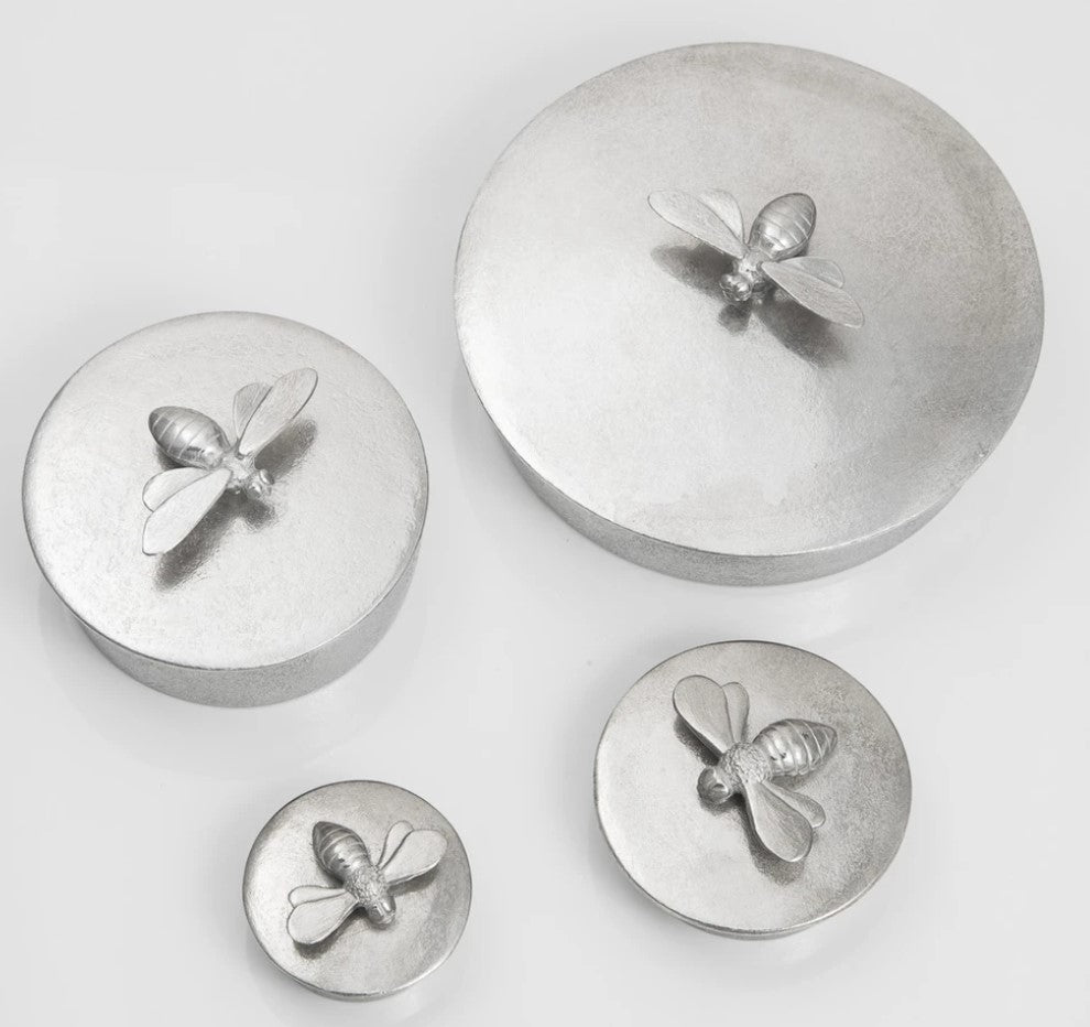 Tiny Pewter Trinket Box by Lancaster & Gibbings (Bee)