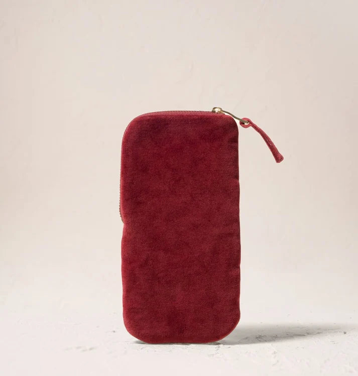 Elizabeth Scarlett Glasses Case Camellia Romance - Velvet Cranberry