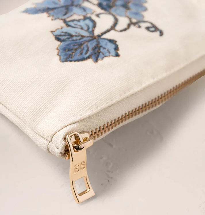 ELS Coin Purse Grapevine Canvas Cream