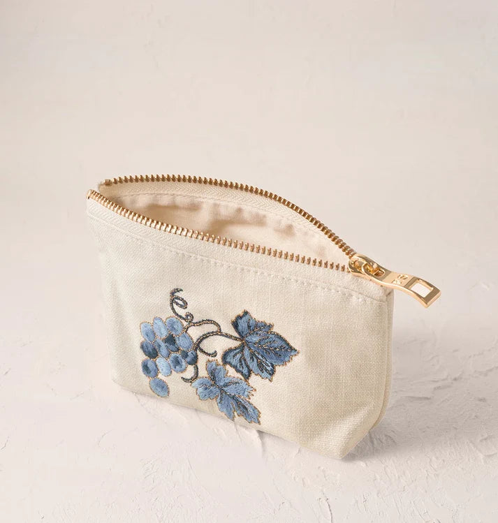 ELS Coin Purse Grapevine Canvas Cream