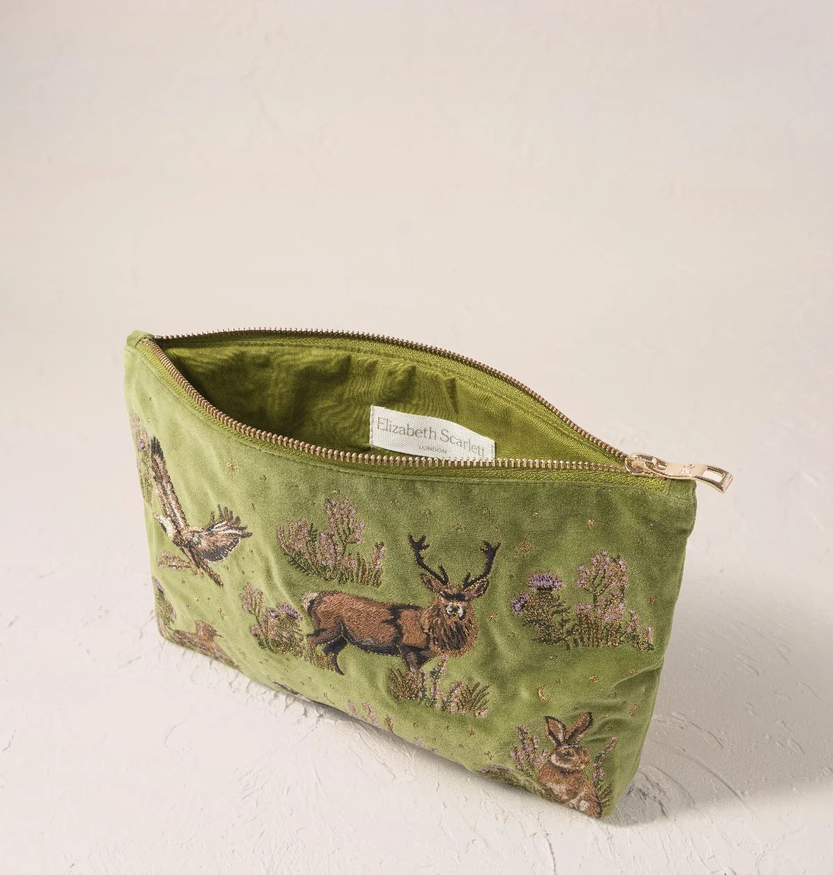 Elizabeth Scarlett Everyday Pouch Highland Romance Velvet Pistachio