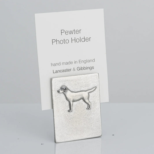 Pewter Photo Holder by Lancaster & Gibbings (Dog/Labrador)