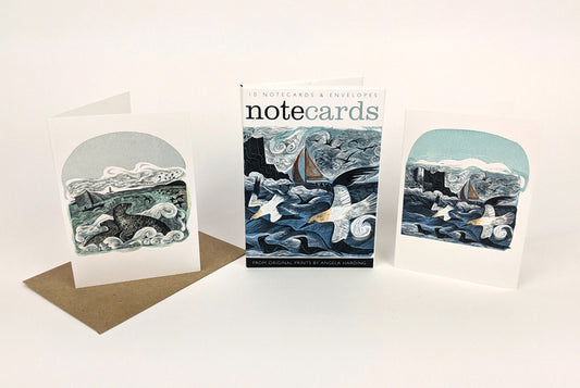 Notecards by Art Angels - Gannets at Rathlin Island / Seal Song from original prints by Angela Harding