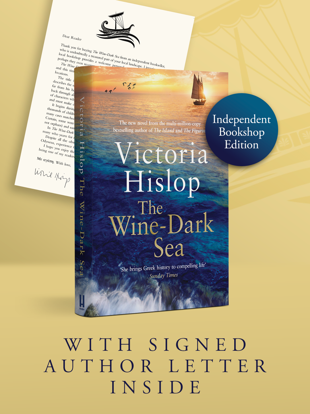 The Wine-Dark Sea by Victoria Hislop SIGNED edition