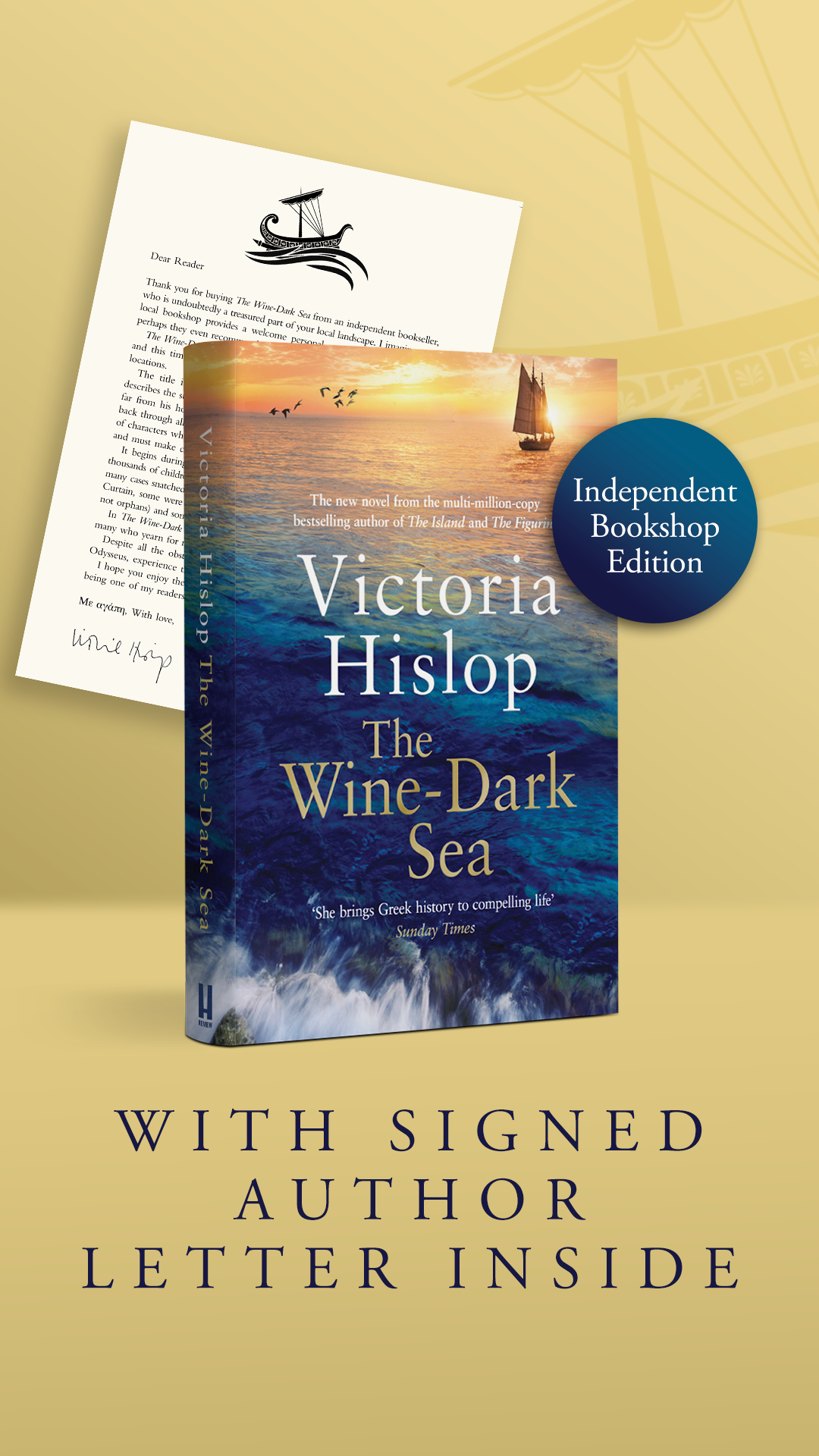 The Wine-Dark Sea by Victoria Hislop SIGNED edition