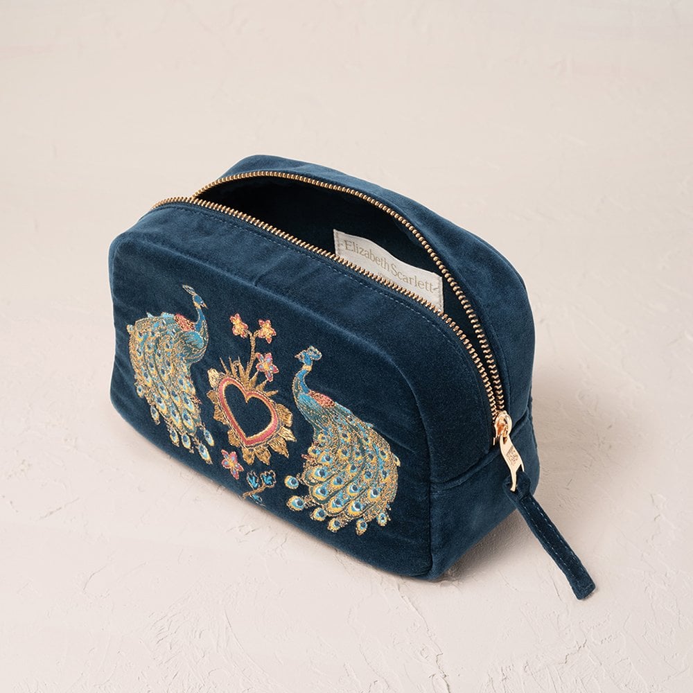 Elizabeth Scarlett Makeup Bag Peacock Floral