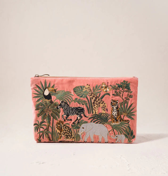 Elizabeth Scarlett Everyday Pouch World Wildlife Velvet Coral