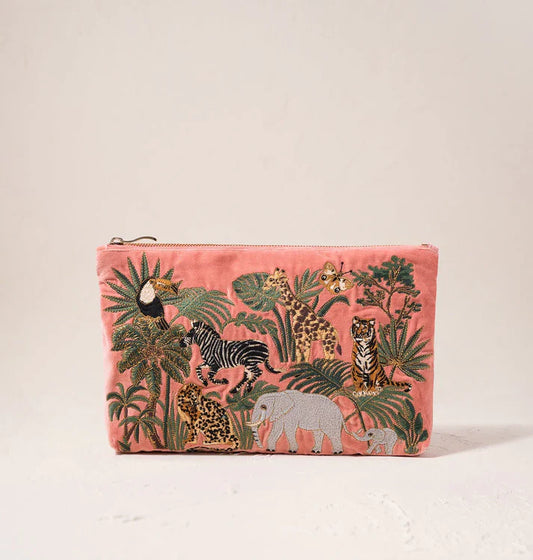 Elizabeth Scarlett Everyday Pouch World Wildlife Velvet Coral