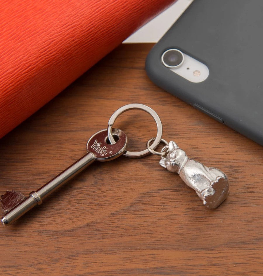 Pewter Key Ring by Lancaster & Gibbings  (Cat)