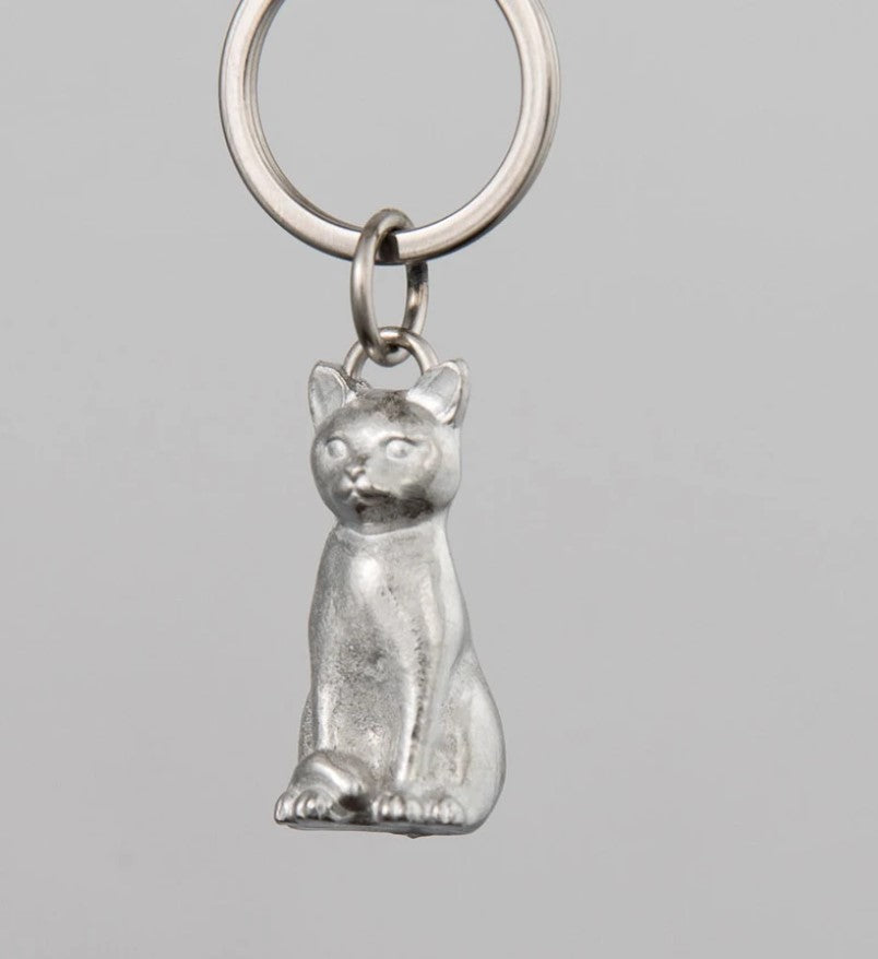 Pewter Key Ring by Lancaster & Gibbings  (Cat)