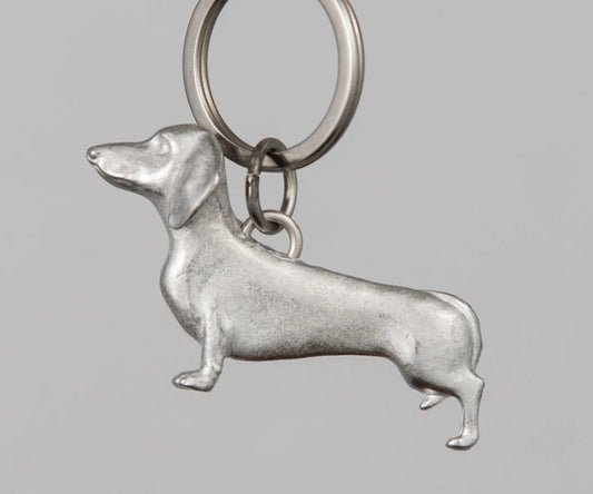 Pewter Key Ring by Lancaster & Gibbings  (Dachshund)