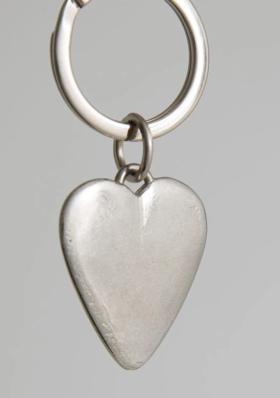 Pewter Key Ring by Lancaster & Gibbings  (Heart)