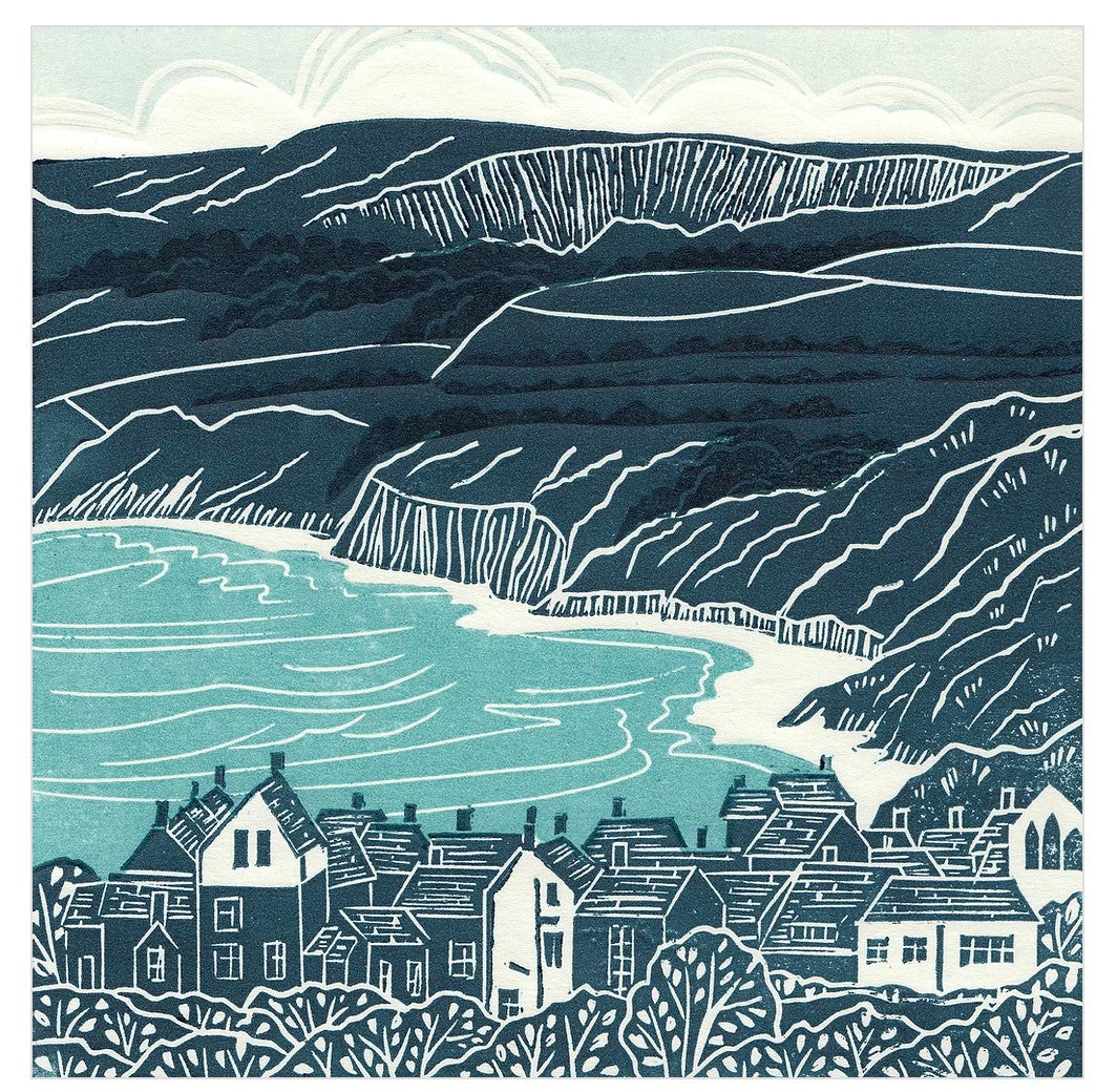 Robin Hoods Bay Card by Michelle Hughes